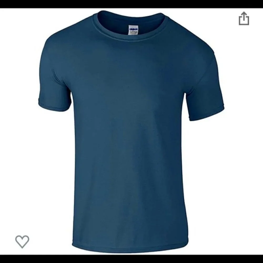 NWT Gildan Indigo Blue Short Sleeve T-shirts - Picture 1 of 4